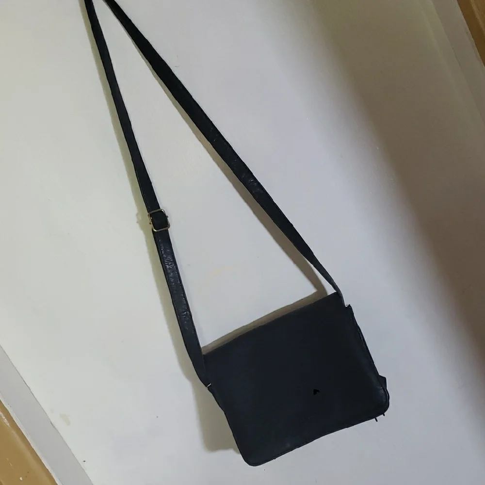 Sandro Black Leather Crossbody Bag with Adjustable Strap - Picture 5 of 6